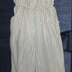 Striped Cream Kids Bottoms